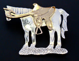 Vintage Gold Sterling Silver Vintage Horse Pin