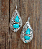 Turquoise Pendant, Zuni Vintage Sterling Silver Turquoise Snake Pendant, Native