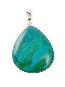 Sterling Silver Azurite Pendant Made In India