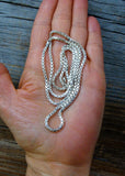 Sterling Silver Box Chain 23", Made In Italy