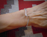 Native American Navajo Plain Sterling Silver Wire Delicate Bracelet