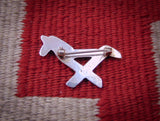 Sandcast Pin, Navajo Sterling Silver Sandcast Horse Pin