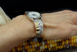 Native American Navajo 14K Gold Silver Watch Women's