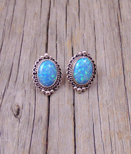 Native American Navajo Opal Post Earrings