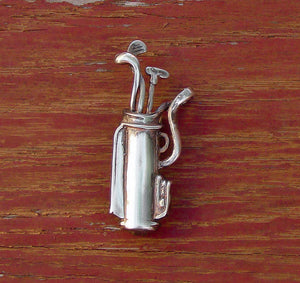 Native American Sterling Silver Golf Bag Pin