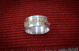 Story Ring, 12KGF Sterling Silver Navajo Story Ring Size 12