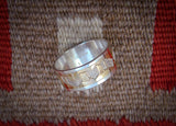 Story Ring, 12KGF Sterling Silver Navajo Story Ring Size 12