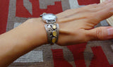 Pearl Watch, Navajo Sterling Silver Yellow Mother of Pearl Watch