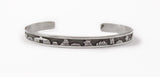 Story Bracelet, Navajo Sterling Silver Unisex Story Cuff Bracelet