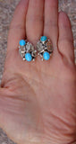 Navajo Silver Turquoise Post Earrings