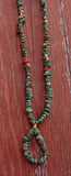 Navajo Green Turquoise Nugget Necklace Women's 29"