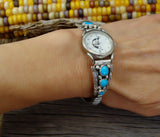 Native American Silver Turquoise Watch Tips