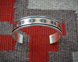 Dorothy Poleyma Kyasyousie Vintage Hopi 14K Gold Sterling Silver Bracelet