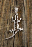 Southwestern Sterling Silver Gecko Pendant