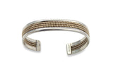 12KGF Silver Rope Bracelet Native American