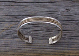 Navajo Silver Gold Cuff Bracelet