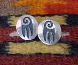 Native American Vintage Navajo Hopi Style Badger Paw Earrings