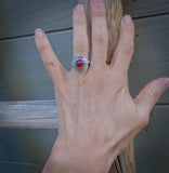 Handmade Sterling Silver Amber Ring For Women