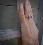 Handmade Sterling Silver Amber Ring For Women