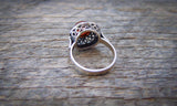 Handmade Sterling Silver Amber Ring Size 7
