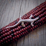 Native American Handmade Sterling Silver Gecko Brooch Pin