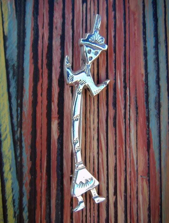 Native American Navajo Sterling Silver Yei Pin