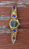 Navajo 12KGF Silver Lapis Watch