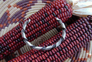Native American Vintage Silver Rope Twist Women’s Bracelet