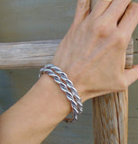 Sterling Silver Heavy Gauge Rope Twist Bracelet 