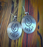 Overlay Earrings, Hopi Sterling Silver Earrings