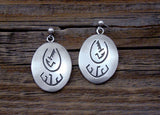 Overlay Earrings, Hopi Sterling Silver Earrings