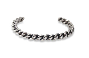 Navajo Heavy Gauge Silver Rope Cuff Bracelet
