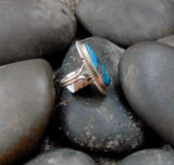 Native American Navajo Silver Turquoise Ring Size 6