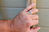 Southwestern Sterling Silver Turquoise Coral Chip Inlay Wedding Band Ring