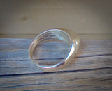 Mexican Sterling Silver Solid Dome Stacking Ring Size 9.25
