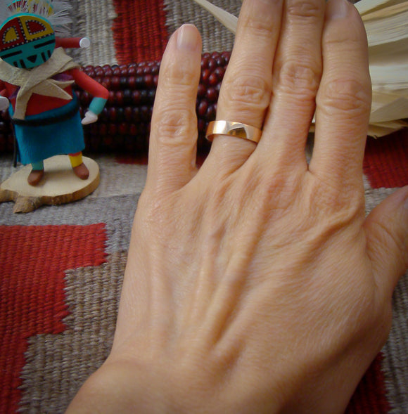 Women's Native American Navajo Copper Band Ring Size 5.75