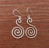 Swirl Dangle Earrings Sterling Silver