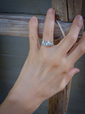 Native American Navajo Sterling Silver Pottery Band Ring