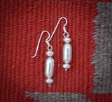 Native American Navajo Sterling Silver Bead Dangle Earrings