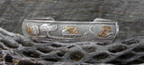 Native American 12KGF Sterling Silver Story Cuff Bracelet Navajo