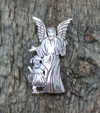 Silver Angel Child Pin 