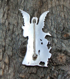 Native American Silver Navajo Guardian Angel Child Brooch Pin, By Richard Jim