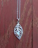 Karen Hill Tribe Sterling Silver Leaf Pearl Pendant