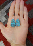 Turquoise Slab Dangle Earrings