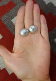 Sterling Silver Button Post Earrings 