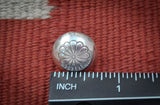 Native American Navajo Sterling Silver Button Post Earrings