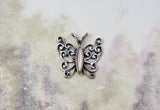Delicate Sterling Silver Mussel Shell Butterfly Pendant