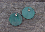 Malachite Silver Post Earrings