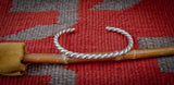 Native American Navajo Sterling Silver Rope Twist Bracelet