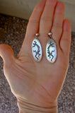 Hopi Silver Gecko Post Dangle Earrings